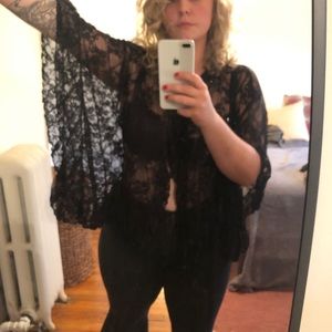 Free People Lace Kimono